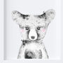 Monochrome Woodland Nursery Animal Art Print Set, thumbnail 4 of 5