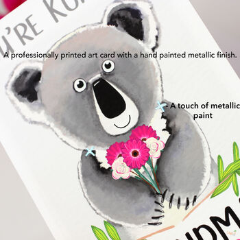 Personalised 'You're Koalaty' Koala Gran Card, 2 of 4