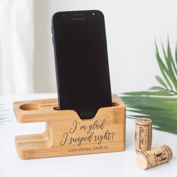 Personalised Apple Watch And Phone Charging Dock, 2 of 3