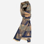 Denim Blue Geometric Pattern Supersoft Winter Scarf, thumbnail 2 of 2