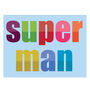 Mini Glittery Superman Card, thumbnail 2 of 3