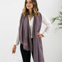 Personalised Heather Scarf With A Subtle Copper Check, thumbnail 3 of 7