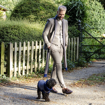 The Monti Lambswool Scarf And Dog Jumper, 3 of 12