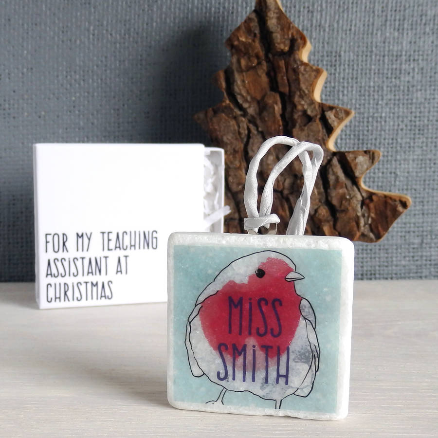 Personalised Teacher Christmas Decoration By littlebirdydesigns