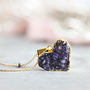 Diamond And Druzy Love Heart Necklace, thumbnail 5 of 11