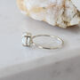 Livia Sterling Silver Oval Moonstone Trio Dotty Ring, thumbnail 4 of 5