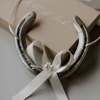 Pearl Wedding Anniversary Pearl Cluster Lucky Horseshoe, 2 of 3
