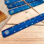 Wooden Incense Holders In Midnight Blue And Gold, thumbnail 11 of 12