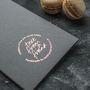 'Mr And Mr' Rose Gold Foil Wedding Card, thumbnail 4 of 8