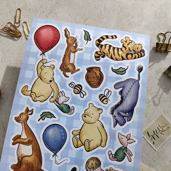 Winnie The Pooh Vinyl Sticker Sheet Set, 3 of 8