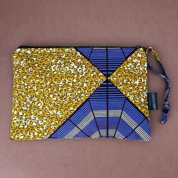 Large African Print Zip Pouch | Bunmi Print, 4 of 5