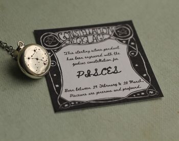Sterling Silver Personalized Star Sign Constellation Locket, 5 of 10