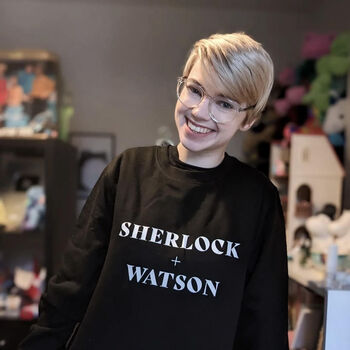 Sherlock + Watson Literary Couples Sweatshirt, 3 of 4