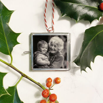 Loving Memory Christmas Tree Decoration Photo Frame, 2 of 7