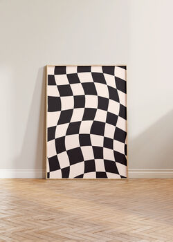 Black White Checkered Wall Print, 4 of 4