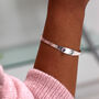 Engravable Sterling Silver Cz Birthstone Maiden Bangle, thumbnail 3 of 9