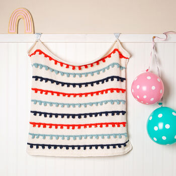 Baby Toddler Blanket Easy Knitting Kit, 2 of 7