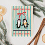 Penguin Christmas Card For Couples, thumbnail 1 of 4
