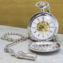 Personalised Heritage Dual Side Pocket Watch In Silver, thumbnail 8 of 12