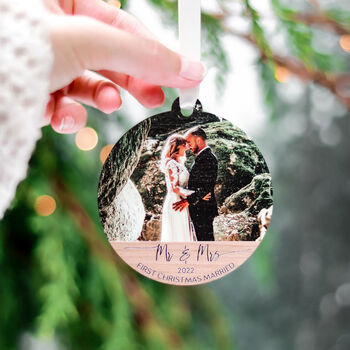 Married Couple First Christmas Together Ornament Gift, 6 of 8