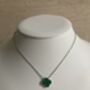 Green Double Sided Clover Silver Necklace, thumbnail 1 of 4