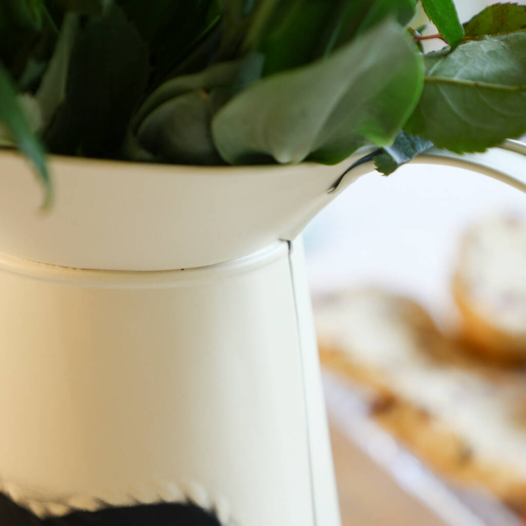 Cream Heart Pitcher Jug Vase By Dibor