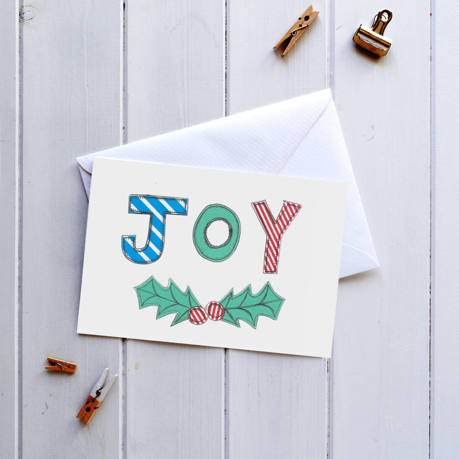Joy Christmas Card By Mary's House Designs