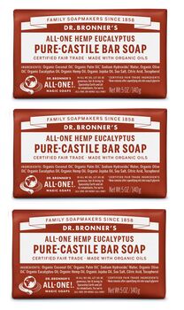 Dr Bronner`s Eucalyptus Soap Bar 140g, 2 of 2
