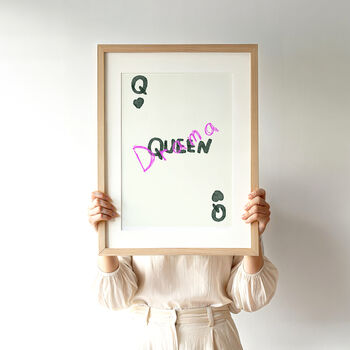 Drama Queen Playing Card Style Wall Art, 3 of 10