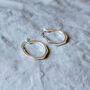 Contemporary Sterling Silver Hoop Earrings, thumbnail 2 of 4