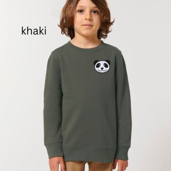 Childrens Organic Cotton Panda Sweatshirt, 7 of 12