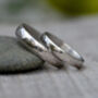 Solid Sterling Silver Wedding Band With Hammer Finish, 3mm, 4mm, 5mm Wide Bands, thumbnail 2 of 9