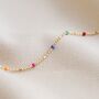 Rainbow Enamel Bead Chain Necklace In Gold Plating, thumbnail 3 of 5