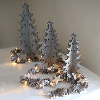 Long Pinecones And Stars LED Light Garland, 3 of 3