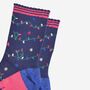 Women's Bamboo Socks Navy Party Lights, thumbnail 3 of 5