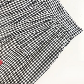 Tulip Embroidered Gingham Cotton Midi Skirt, 2 of 7