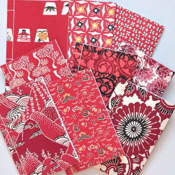 Japanese Washi Notepad Reds, 2 of 6