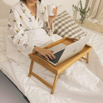 Portable Breakfast In Bed Tray With Folding Legs, 2 of 4