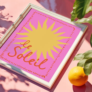 Le Soleil Illustrated Sun Giclee Print, 4 of 12