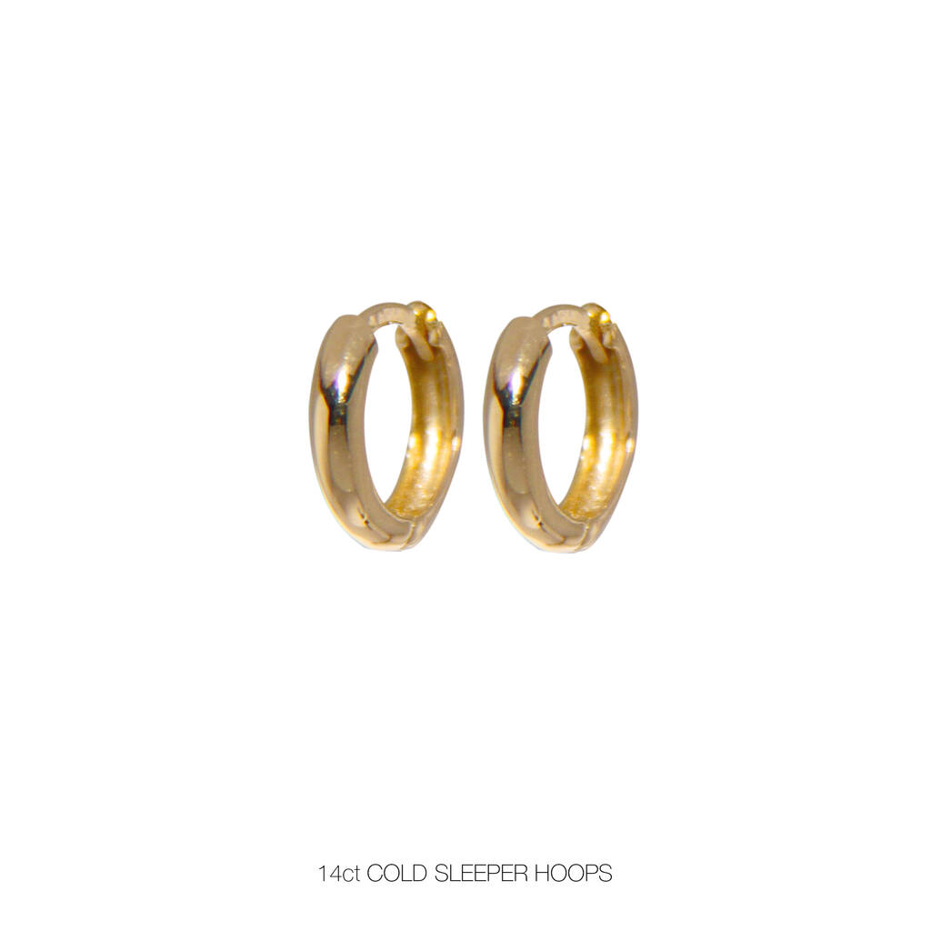 Gold Or Silver Sleeper Hoop Earrings By XISSJEWELLERY