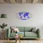 Round Wooden World Map Modern Art For Global Homes, thumbnail 10 of 12