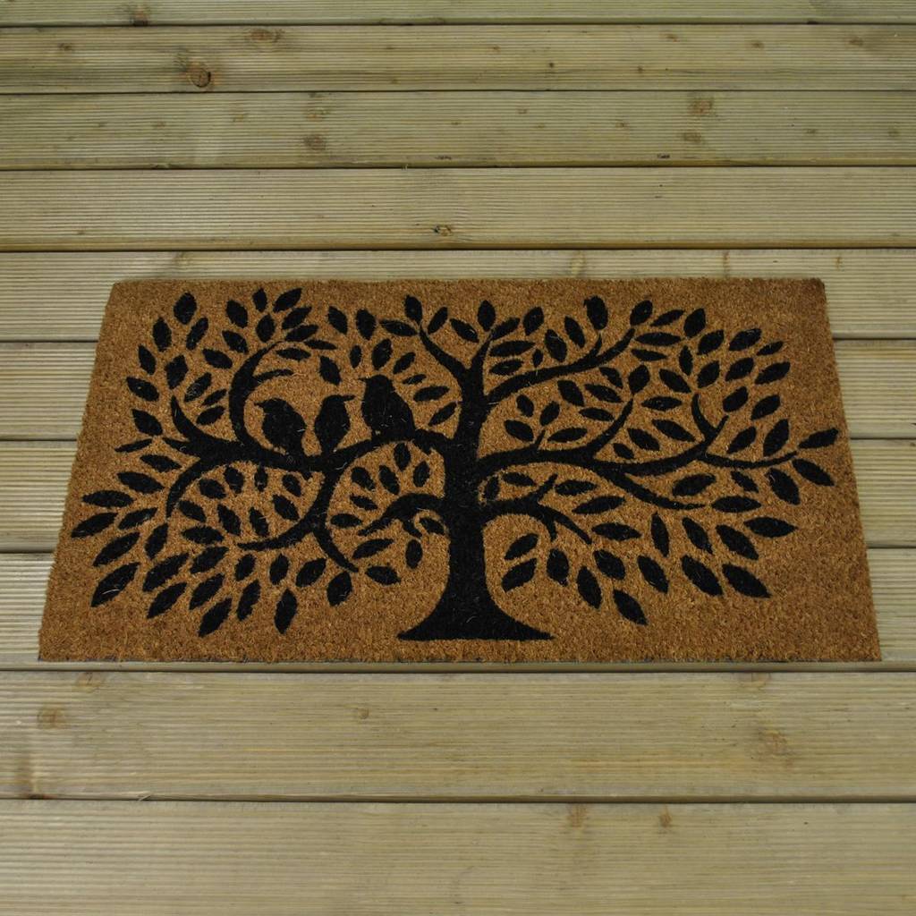 Three Little Dickie Birds Coir Doormat By Garden Selections