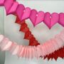 Heart Garland Paper Decoration Classic Red, thumbnail 1 of 3