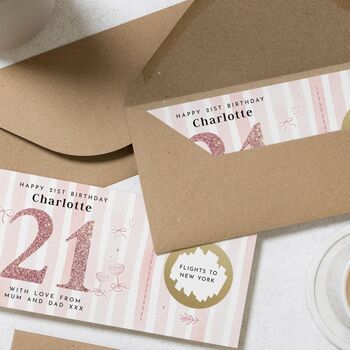 Personalised 21st Birthday Scratch Reveal Gift Voucher, 2 of 4