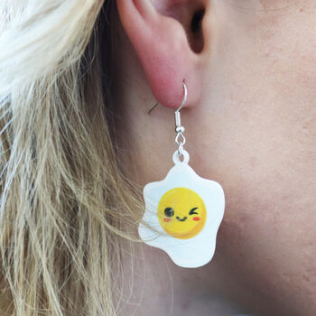 You Are The Bacon To My Eggs Valentine's Earrings, 5 of 12