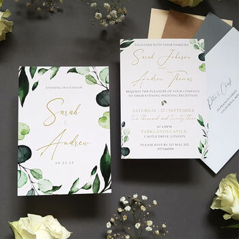 Botanical Trifold Wedding Invitations, 2 of 10