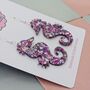 Large Seahorse Glitter Resin Earrings, thumbnail 2 of 8