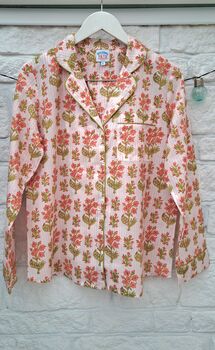 Hand Block Printed Cotton Pyjama Set, 9 of 12
