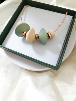 Sage And Cream Silicone Necklace, 8 of 8