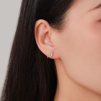 Sterling Silver Tiny Mermaid Stud Earrings, 8 of 12